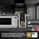CASO EspressoGourmet Crema - Macchina per caffè espresso portafiltro con montalatte, espresso, cappuccino, portafiltro in acciaio inossidabile, pompa ULKA 20 bar, macchina da caffè, caffè macinato, capsule ESE