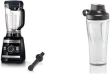 Bosch Robot da cucina Vitaboost MMBH6P6BDE, 6-Klingen-Edelstahlmesser, 2.5L Tritan-Mixbehälter, Stopfer, 6 Automatikprogramme, Rezeptbuch, Bpa-Frei, Einfache Reinigung, 45.000 U/Min, 1600 W, Schwarz Kucatarie Naty Shop Bundle Mit Flasche 6 Automatikprogramme Deutsches Rezeptbuch