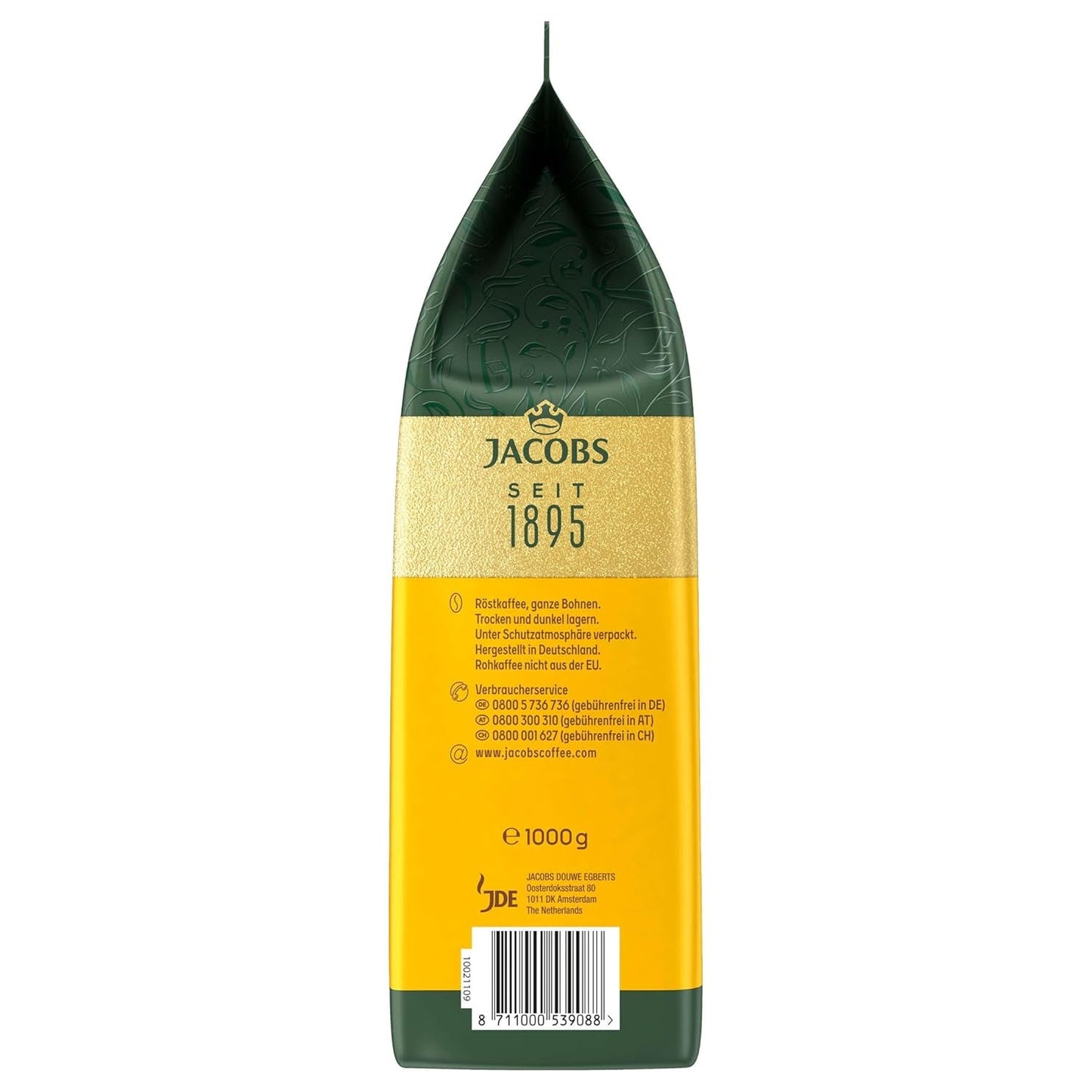 Jacobs Expert Roast Cafe Crema Gold, Caffè in grani interi (4 x 1 kg)