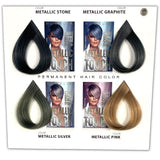 Tintura permanente per capelli Metallic Touch - Argento Metallico, 1 confezione - 115 ml Tinture per capelli Naty Shop