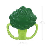 Infantino Lil' Nibbles, Massaggiagengive in silicone testurizzato, Giocattolo massaggiagengive per neonati senza BPA, Morbido, facile da tenere, Stimolazione sensoriale per neonati, Broccoli
