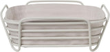 Blomus -DELARA- cestino per il pane misura L, quadrato, borsa in tessuto rimovibile, design elegante, 26 x 26 cm, colore Moonbeam (64075) Scatole per alimenti Naty Shop Moonbeam Taglia unica