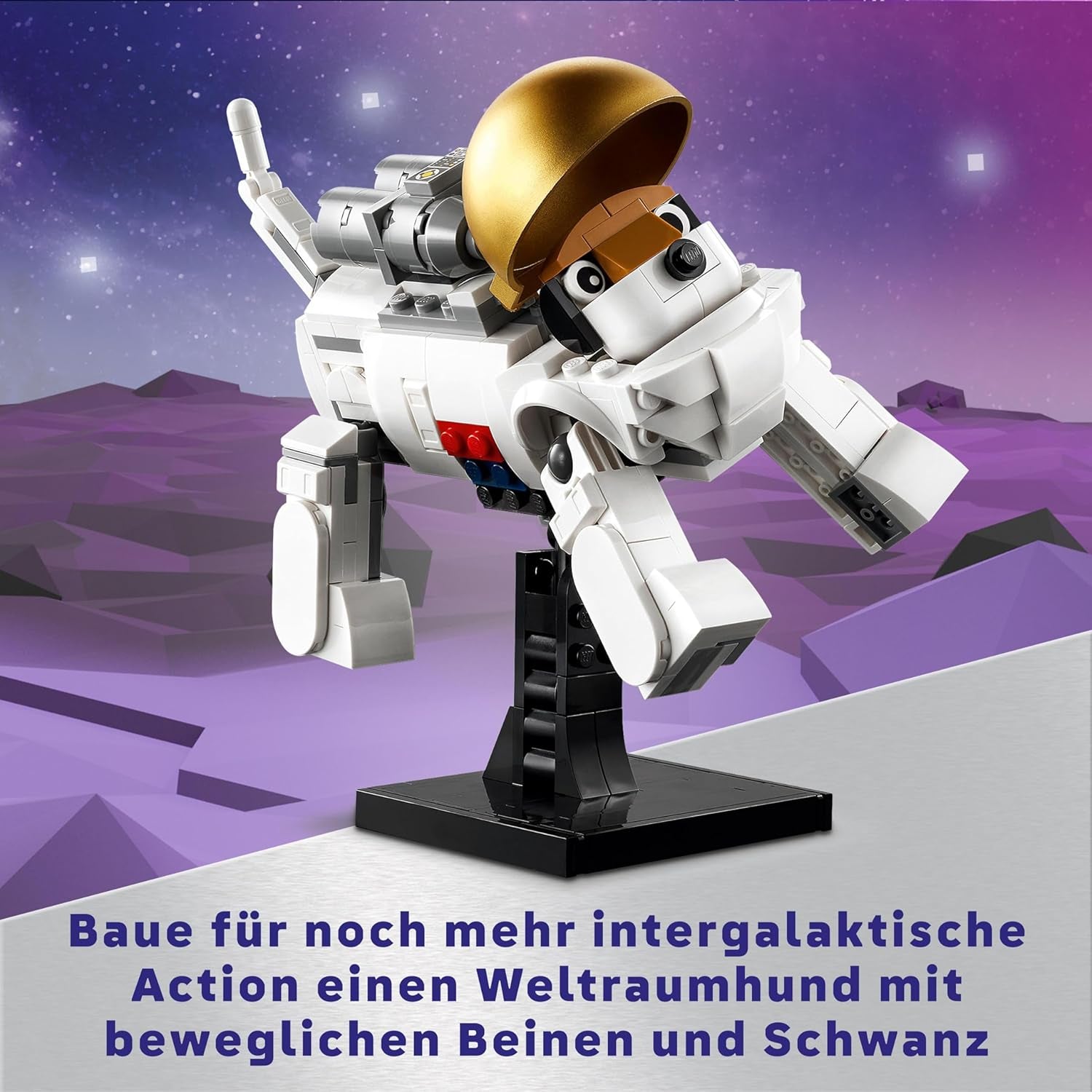 LEGO Creator 3In1 Giocattolo Astronauta Spaziale, Kit Modello di Cane e Astronave per Bambini, Decorazioni per l'Asilo, Regalo Creativo per Ragazzi e Ragazze di 9 Anni 31152 Set di Costruzioni Besuche den LEGO-Store