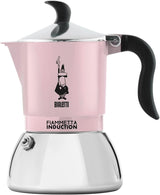 Macchina da caffè a induzione Bialetti Fiammetta, 2 tazze (100 ml), adatta a tutti i tipi di piani cottura, design elegante, nera