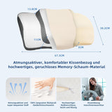 Cuscino Ortopedico, Cuscino Collo ergonomico, Cuscino Testa, Cuscino Memory Foam Originale per Fianchi, Supporto Schiena e Stomaco, Cuscino Supporto Collo per Uomo, Donna (67,3 X 38,2 X 13,8/3 Cm) Cuscini Ortopedici Cervicali Naty Shop