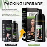 Shampoo istantaneo per capelli neri, Shampoo per tinture naturali per capelli, Copertura grigia al 100% - Facile e veloce, Colore semipermanente per capelli neri, Shampoo per tinture per capelli per uomini e donne Tinture per capelli Naty Shop