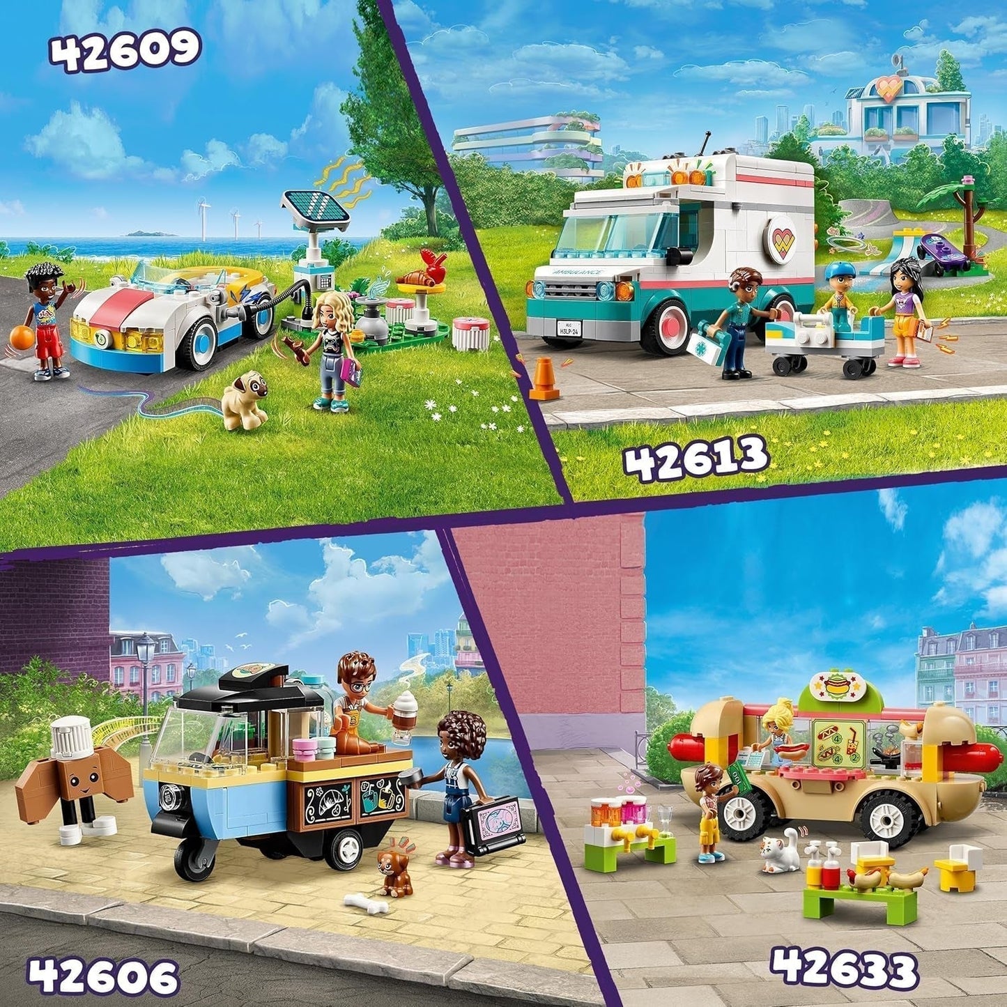 LEGO Friends Rolling Café Piccolo giocattolo da forno per bambini, regalo per ragazze e ragazzi dai 6 anni, giocattolo educativo con Aliya, Jules e Aira il cane 42606 Set da costruzione Beuche den LEGO-Store