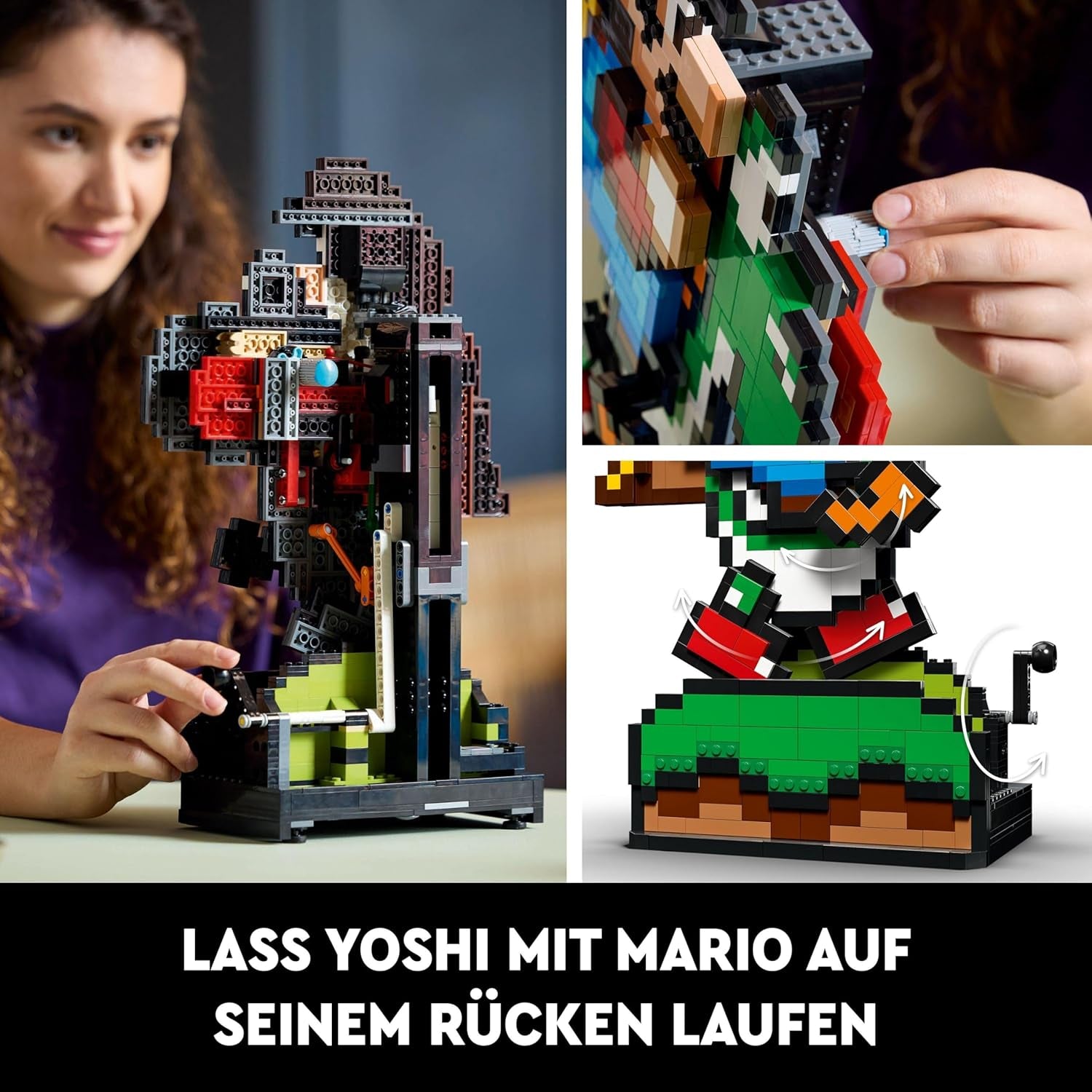 LEGO Super Mario World: set da collezione Mario e Yoshi Nintendo, pixel figure, modello da costruire ed esporre, decorazioni per la casa e oggetti da collezione, kit modello e regalo per fan adulti 71438 Set da costruzione Acquista il negozio LEGO