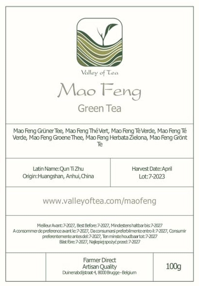 Tè verde Mao Feng Huangshan - Famoso tè cinese di Huang Shang - Foglie di tè verde delle montagne gialle Maofeng Tè cinese Mao Feng Tè verde biologico Tè verde cinese Tè verde