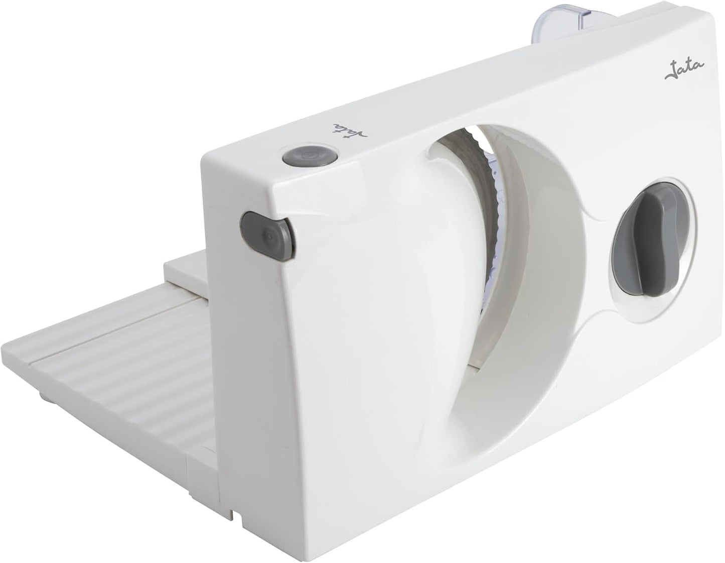 JECF0300 Affettatrice Elettrica Compatta, Lama Removibile in Acciaio Inox, Diametro 170mm, Controllo Spessore da 0 a 15mm, Grattugie e Affettatrici 150W Naty Shop Default Title