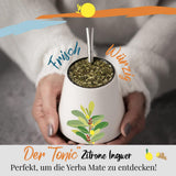 ORIGEENS BIO YERBA MATE CON LIMONE E ZENZERO 200 G - Il tè energizzante I Tè Yerba Mate biologico, non tostato, foglie, senza gambi e polvere