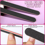 FANDAMEI 20 Pezzi Buffer Per Nagel, Filen Per Gelnägel, Profi Nagelfeile 100/180, Polierfeile Fingernägel, Filen Per Gelnägel, Set manicure e pedicure