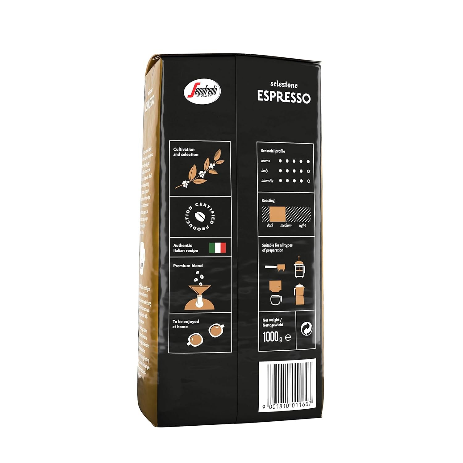 Segafredo - Selezione di caffè espresso in grani - 8x 1 kg