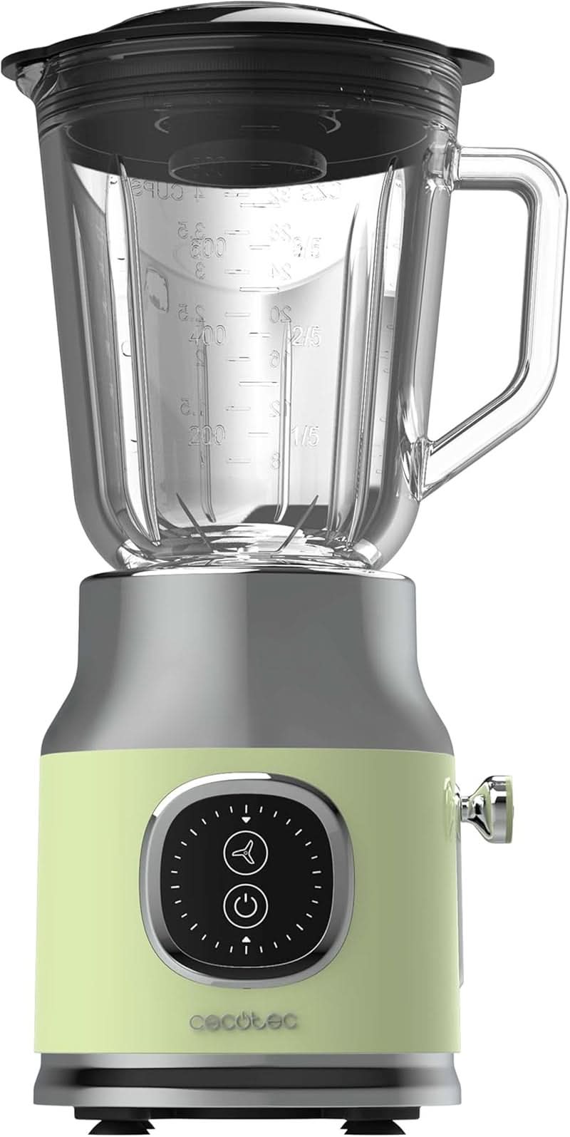 Robot da cucina Cecotec Retro Retrotwist Verde. Potenza massima da 800 W, funzione a impulsi, 4 cilindri con protezione in titanio nero e tazza da 1 litro, design vintage in cucina verde Naty Shop