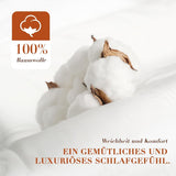 Piumino 135X200 Tutte le stagioni 100% cotone Piumino 4 stagioni 135X200 Con piumino e piume d'oca Alto e soffice Scatola con deflettore 3D Calore medio Trapunte e trapunte Naty Shop
