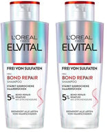 L'Oréal Paris Elvital Bond Repair Shampoo, Detersione delicata per la riparazione dei capelli Doccia e bagno L'Oréal 2 x 200 ml Bond Repair Shampoo