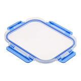Amazon Basics Contenitori per alimenti con coperchi ermetici in vetro, set da 14 pezzi, 7 contenitori e 7 coperchi, senza BPA, trasparenti con nastro in silicone blu Scatole per alimenti Naty Shop