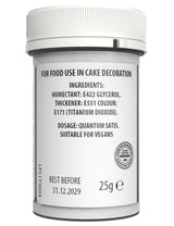 Colorante alimentare bianco Sugarflair per pasta, colorante alimentare per pasta, fondente e marzapane, colorante per pasta - 25g