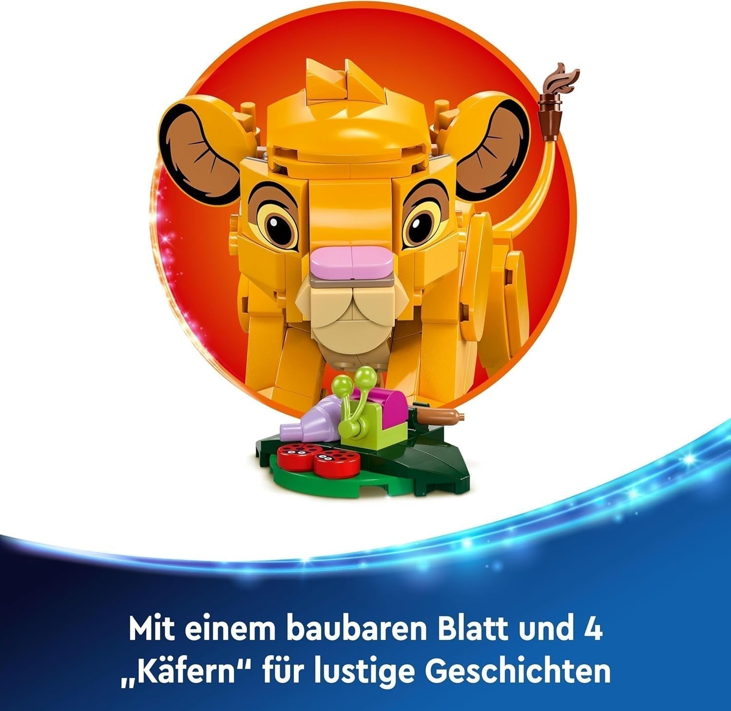 LEGO Ç€ Disney Simba, il cucciolo del re leone, giocattolo da costruzione per bambini, playset fantasy con la figura del leone, fantastica idea regalo per ragazze e ragazzi dai 6 anni, giocattolo per bambini 43243 Set da costruzione Beuche den LEGO-Store