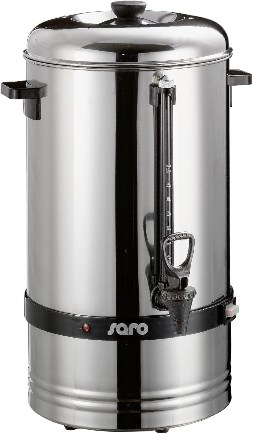 Macchina per caffè espresso Saro con filtro tondo - 6,75 L / 40 tazze - acciaio inox - funzione erogazione e mantenimento in caldo - rubinetto di sicurezza - vetro spia - 1,5 kW - modello SAROMICA 6005