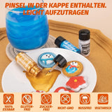 Essbarer Glitzer - 3 Torten Kuchen Deko Essbare, Metallic Lebensmittelfarbe Flüssiges, Glitter commestibili per muffin, cocktail, marshmallow - 10Ml Naty Shop
