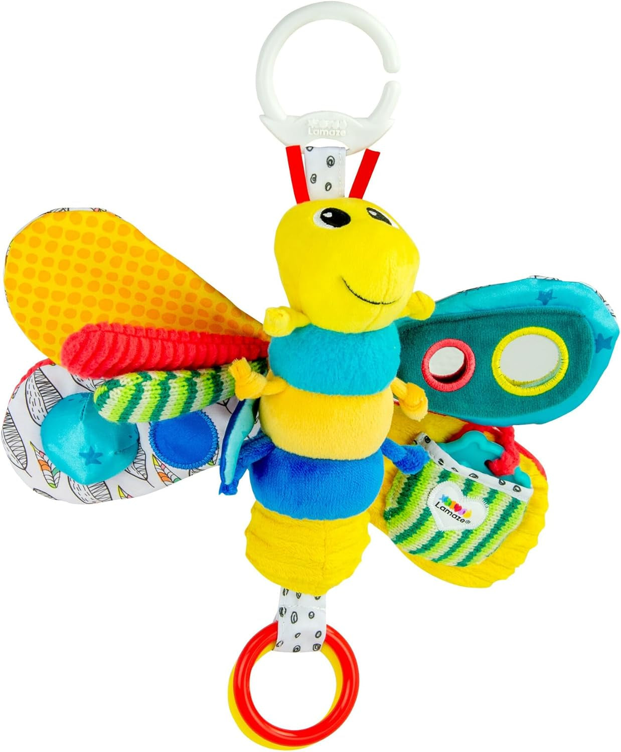 Lamaze Giocattolo per Bambini Clip & Go "Freddie la Lucciola", Giocattolo di Alta Qualità per i più Piccoli, Giocattolo con Clip per Rafforzare la Relazione Genitore-Figlio, da 0 Mesi, Diversi Colori Bebe Toys Naty Shop Freddie Firefly