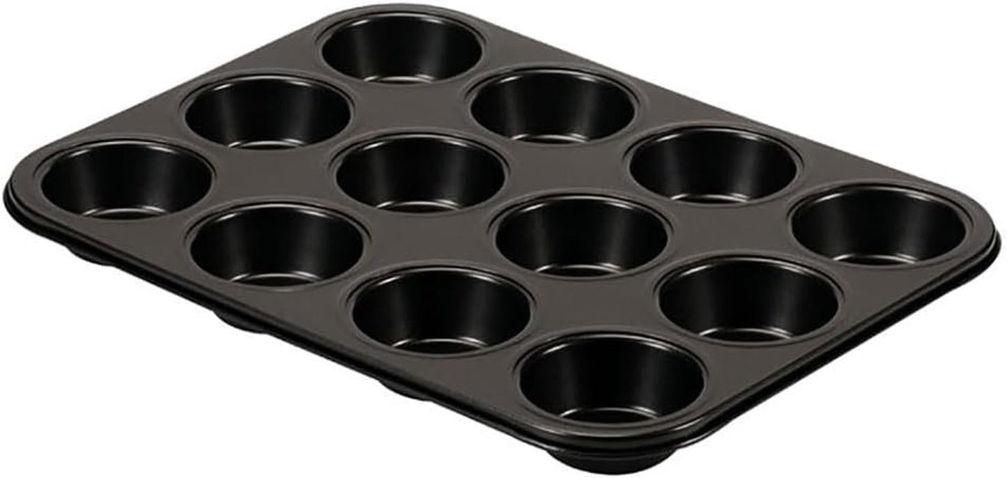, Forma 6 Muffin 18,5x27cm, Nero Stampi e teglie Naty Shop 12 Muffin