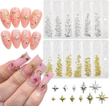 400 pz Stern Nail Charms Oro Argento, Charms Nägel Zubehör, Nagel Deko, Nail Art Zubehör, Nagel Charms, Nagel Steine, Nail Design, Charms Für Nägel