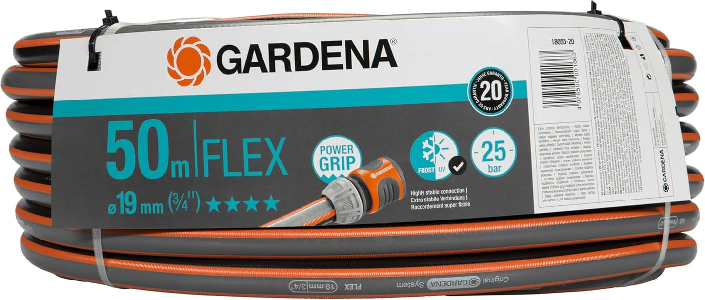 Tubo Gardena Comfort FLEX 19 mm (3/4 pollici), 25 m: Tubo da giardino flessibile e dimensionalmente stabile con profilo Power-Grip, realizzato in materiale a spirale di alta qualità, pressione di scoppio 25 bar, senza componenti di sistema (18053-20)