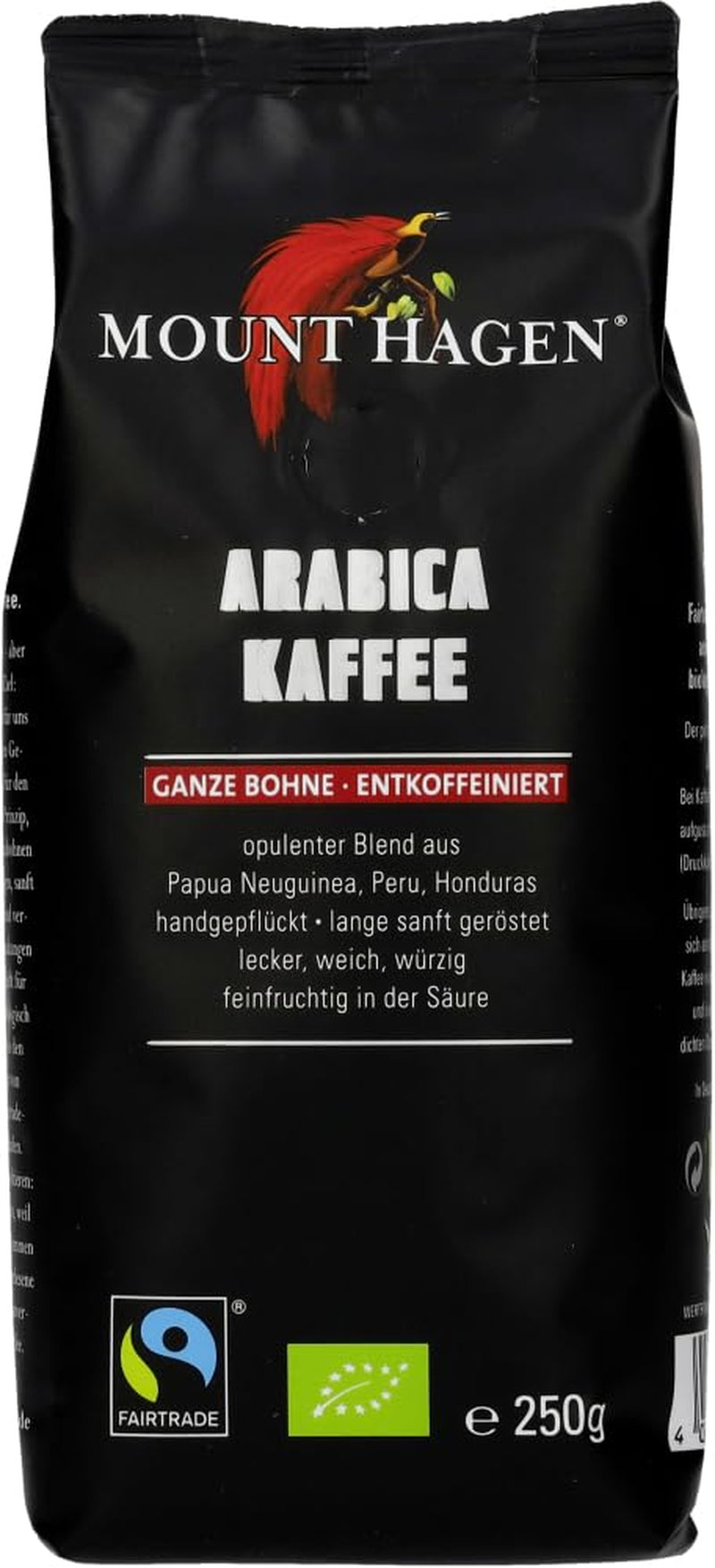Caffè in grani tostati biologici, decaffeinato (2 x 250g)