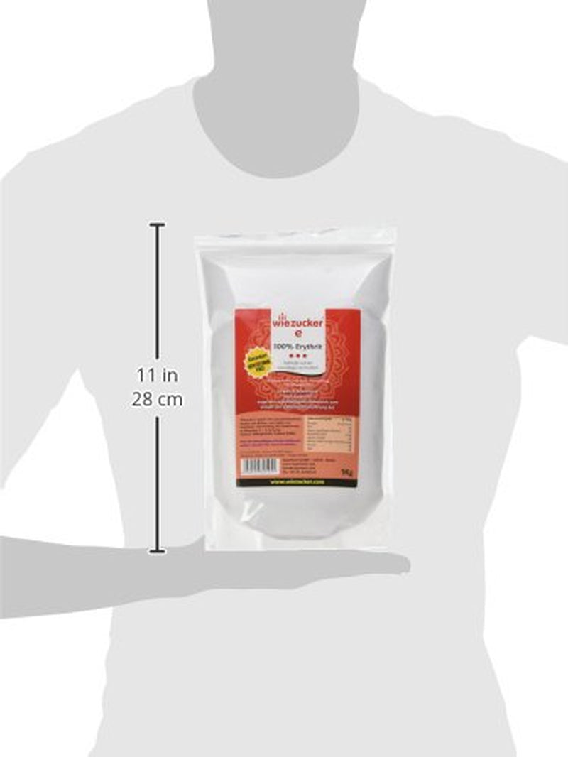 Eritritolo, Confezione 1Er (1 X 1 Kg) 1000 Grammi Dolcificanti Naty Shop