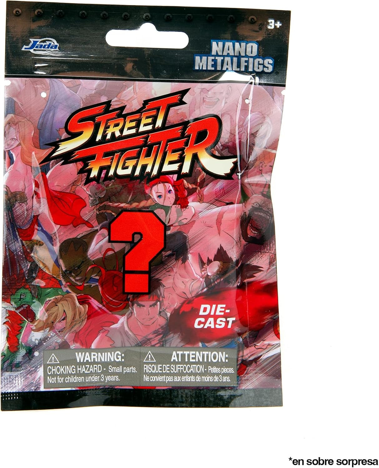 Jada Toys Street Fighter Figure (1X Mystery Figure in Blind Pack) - Nano Figure da collezione dettagliate (4 cm), 1 di 13 Street Fighter Figure in metallo per fan e collezionisti dai 3 anni in su, Wave 1 Action figures Naty Shop