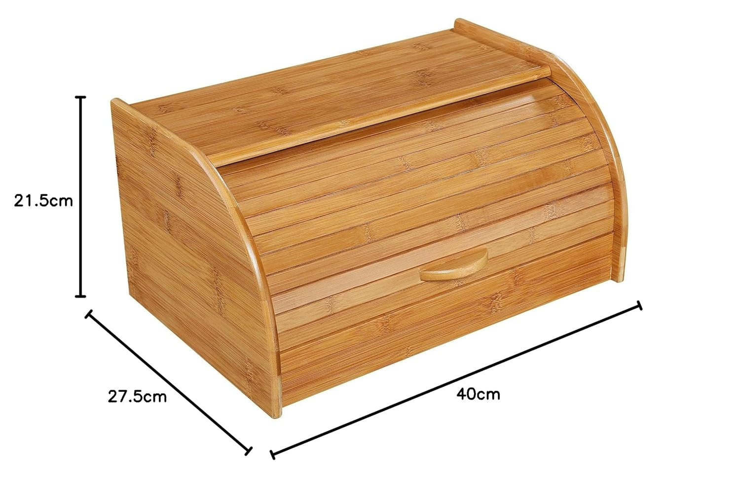 54118 Cestino per il pane, bambù 40 x 26 x 20 cm, marrone, 40,x 27,5 x x x 21,5 cm Contenitori per alimenti Naty Shop