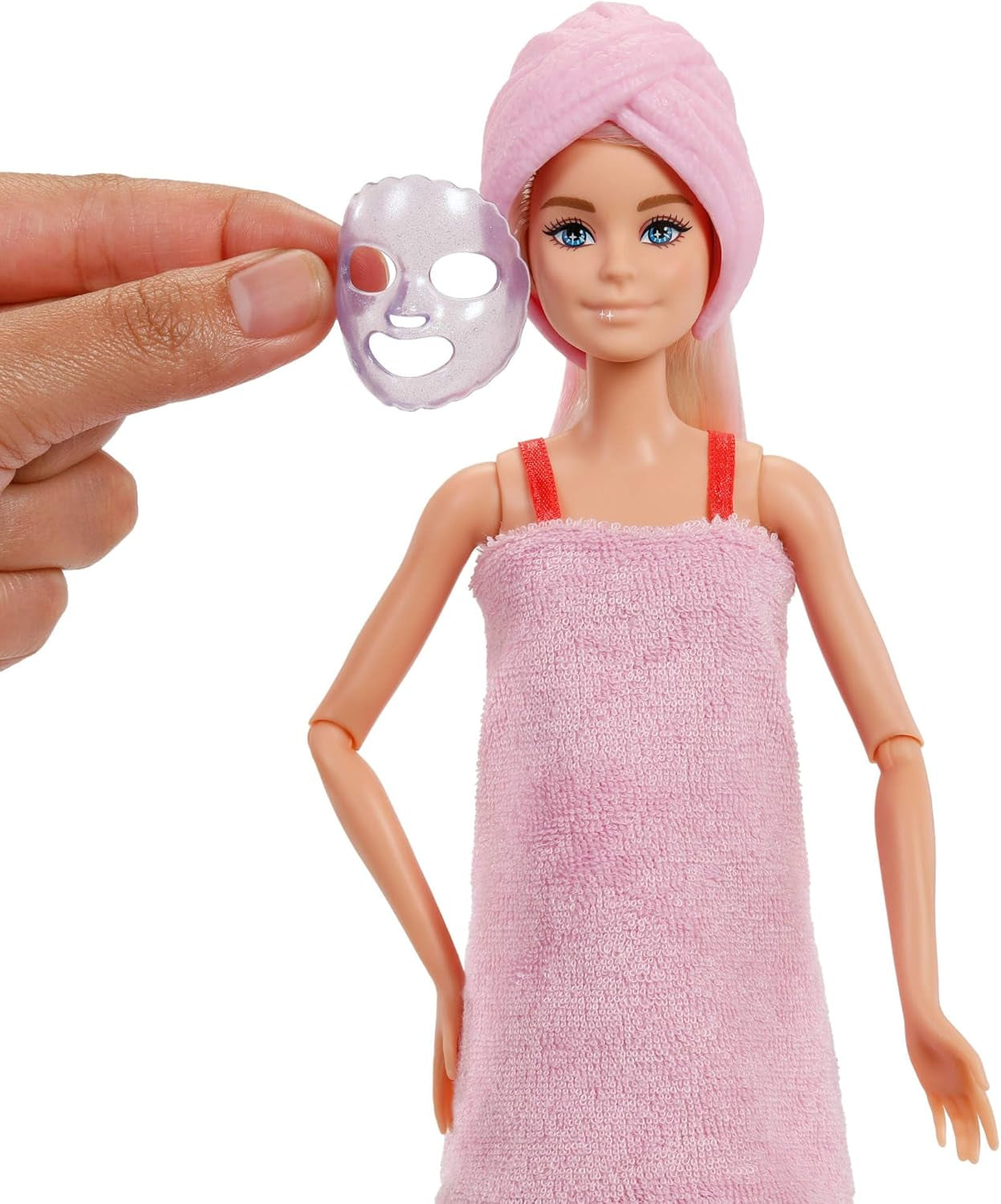 Bambola Barbie Party senza scatola e accessori, serie Glam Party con 10 sorprese, inclusa una bambola rosso vivo con effetto cambia colore, JFY68