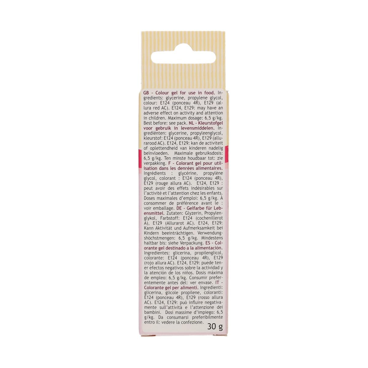 Colorante alimentare Funcakes, colorante alimentare in gel, rosso papavero: colorante alimentare altamente concentrato per pasta, panna, fondente e marzapane. Dosaggio facile. Una sola goccia per creare colori vivaci. Halal. 30 g.