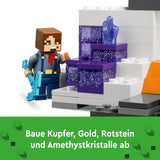 LEGO Minecraft Badlands Mine Videogioco Set di giocattoli minerari per ragazzi e ragazze dagli 8 anni in su Divertimento in mattoncini da costruzione Set avventura Regalo di compleanno 21263 Set da costruzione Besuche den LEGO-Store