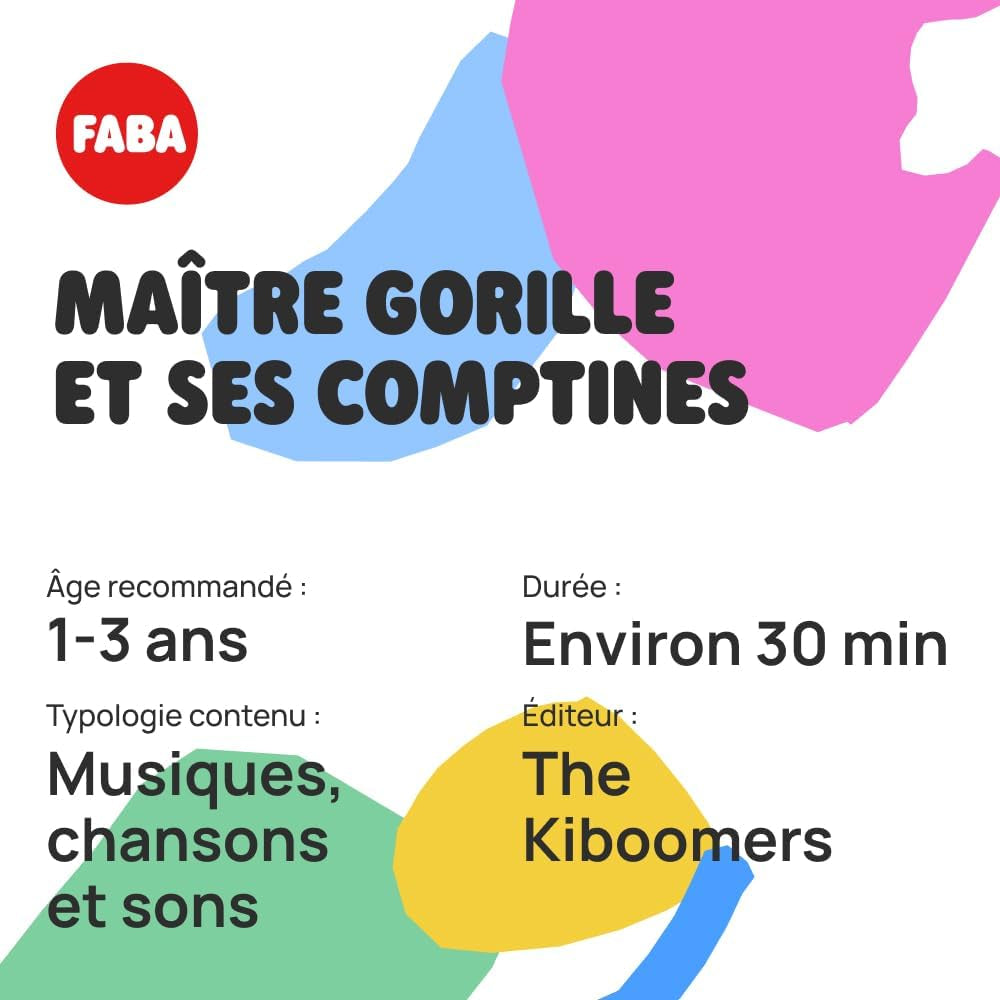 Figura sonora, Master Gorilla e i suoi testi, musica, canzoni e suoni, bambini 2-4 anni, versione francese Jucarii Bebe Naty Shop