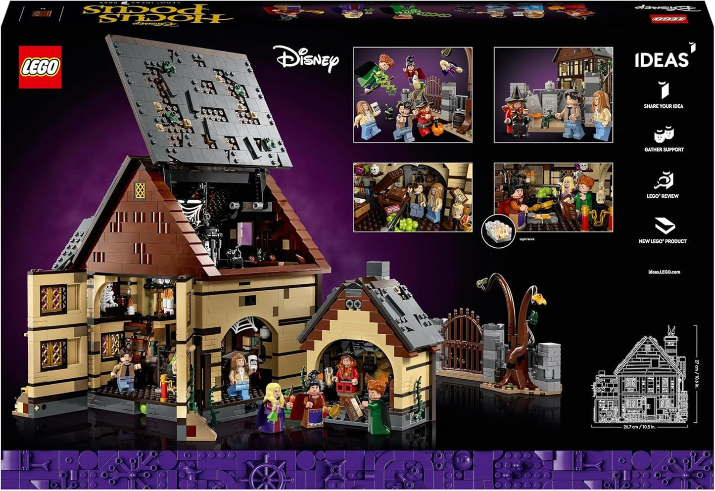 LEGO Ideas Hocus Pocus: il set della casa delle streghe delle sorelle Sanderson, kit da collezione per adulti con casa, 6 minifigure e accessori, set da costruzione femminile e maschile 21341 Besuche den LEGO-Store