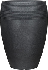 Scheurich Lineo, fioriera in plastica, granito nero, diametro 30 cm, altezza 24,1 cm, volume 11 l.