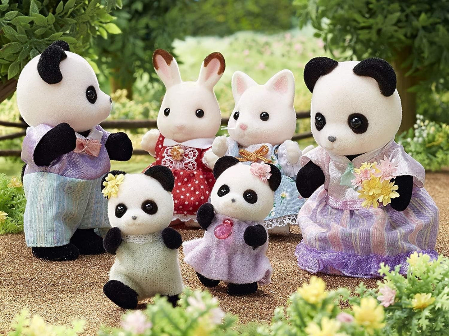 Sylvanian Families L5529 Famiglia Panda - Figure di case delle bambole
