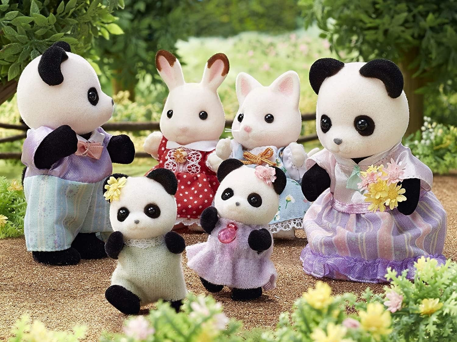 Sylvanian Families L5529 Famiglia Panda - Figure di case delle bambole