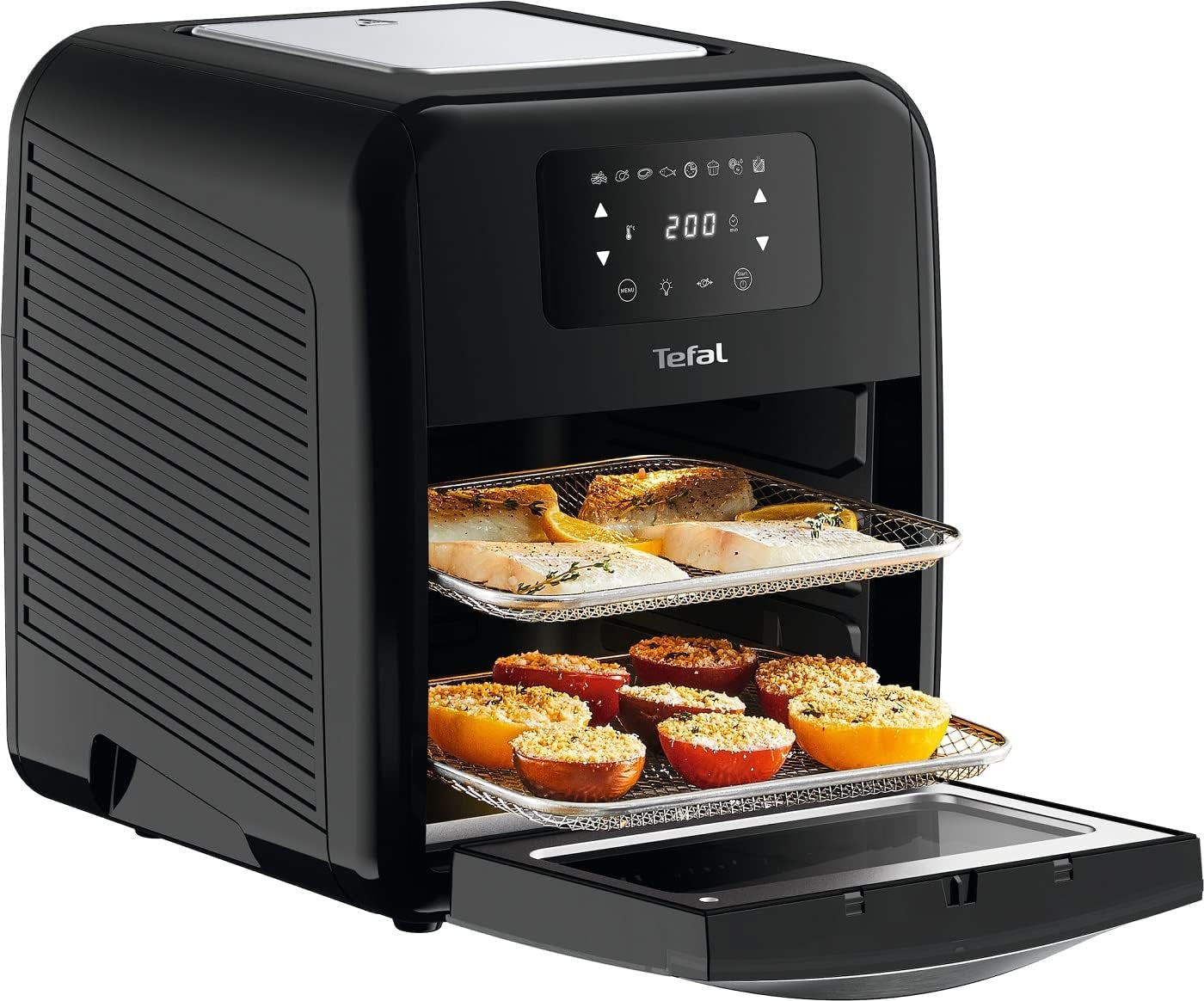 Tefal Easy Fry Oven & Grill Friggitrice ad aria calda 9 in 1, 11 L Per 6 porzioni, 7 accessori, 8 programmi, ricette online Elettrodomestici Naty Shop