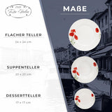 Servizio Piatti per 6 - 18 Pezzi - Servizio Piatti in Porcellana - Servizio Piatti Bianco - Set Piatti e Ciotole - Stoviglie Moderne - Piatti - Servizio da Tavola - Servizio Piatti per 6