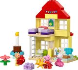LEGO DUPLO La casa del compleanno di Peppa: giocattolo creativo a 3 personaggi, costruisci e ricostruisci la casa giocattolo per bambini di 2 anni, ragazzi e ragazze, promuove la destrezza 10433 Set da costruzione Besuche den LEGO-Store