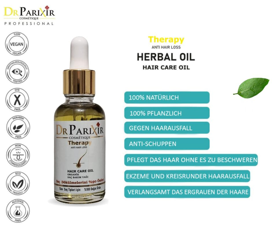 Siero anticaduta Dr Parixir - Soluzione efficace con olio d'oliva e rosmarino, 30 ml | Riduce la caduta dei capelli e rinforza le radici dei capelli Naty Shop Hair Care