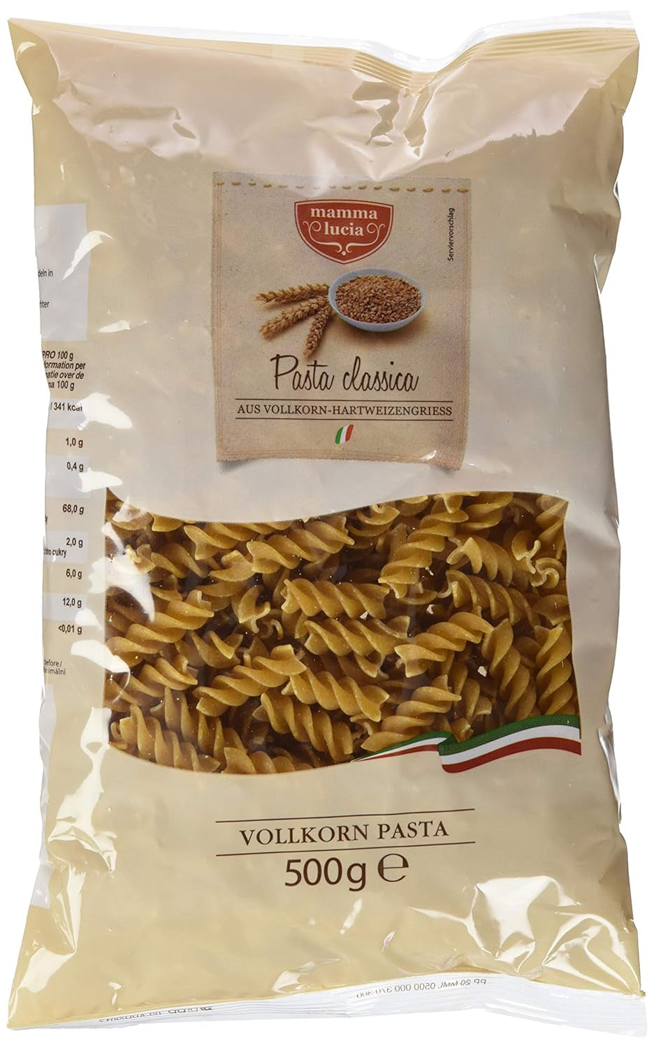 Spirali di pasta integrale, conf. da 10 (10 x 500 g)