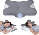 Cuscino in memory foam Cuscino per collo Cuscino ortopedico - Design ergonomico Forma cava Per chi dorme sul fianco, sulla schiena e sullo stomaco Cuscini ortopedici cervicali grigi Naty Shop Default Title