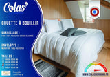 COLAS NORMAND Piumino caldo, lavabile a 95°C, 240 X 220 Cm, resistente, in microfibra, morbido, setoso e confortevole, prodotto in Francia, bianco Trapunte e trapunte Naty Shop