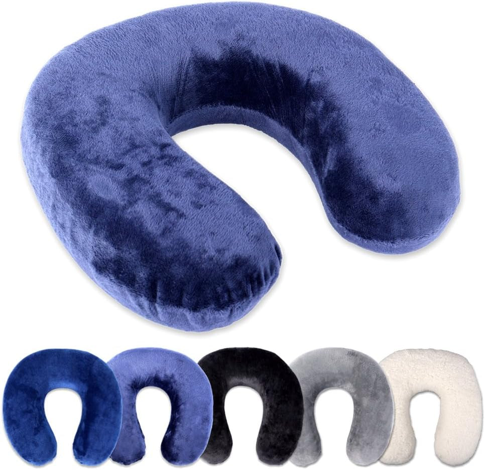 Cuscino per il collo Rocco eK, 4 colori disponibili, Cuscino da viaggio, Cuscino di supporto per il collo, Cuscino di supporto per il collo ortopedico, Memory Foam