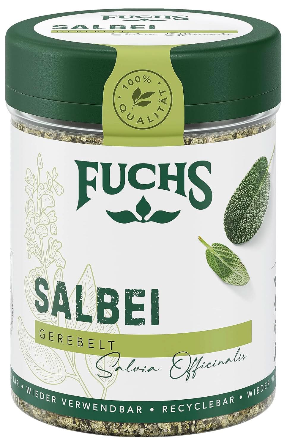 Fuchs, Salvia, Nota acida, delicatamente amaro per Ravioli o Gnocchi, 14 grammi Condimenti Naty Shop